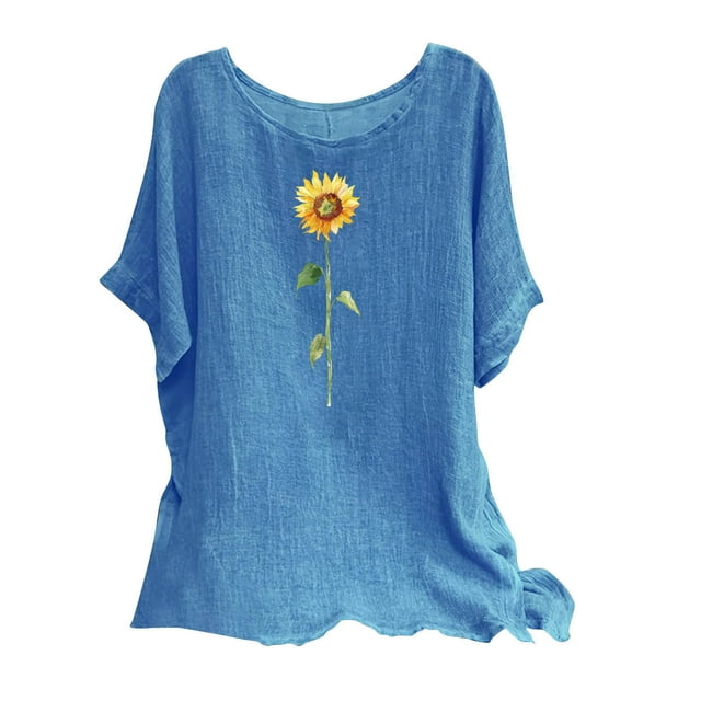 Tnhcen Chemise d'Été Vintage à Manches Courtes Col Rond – Coupe Ample en Coton Lin Style Rétro Basique P-2TG