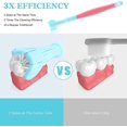 thumbnail image 4 of 2pcs 3 Sided Autism Toothbrush 3 Bristle Toothbrush Three Bristle Travel Toothbrush Wrap Around For Adult Kid Teeth Care Large Angle Soft Complete Tee, 4 of 5