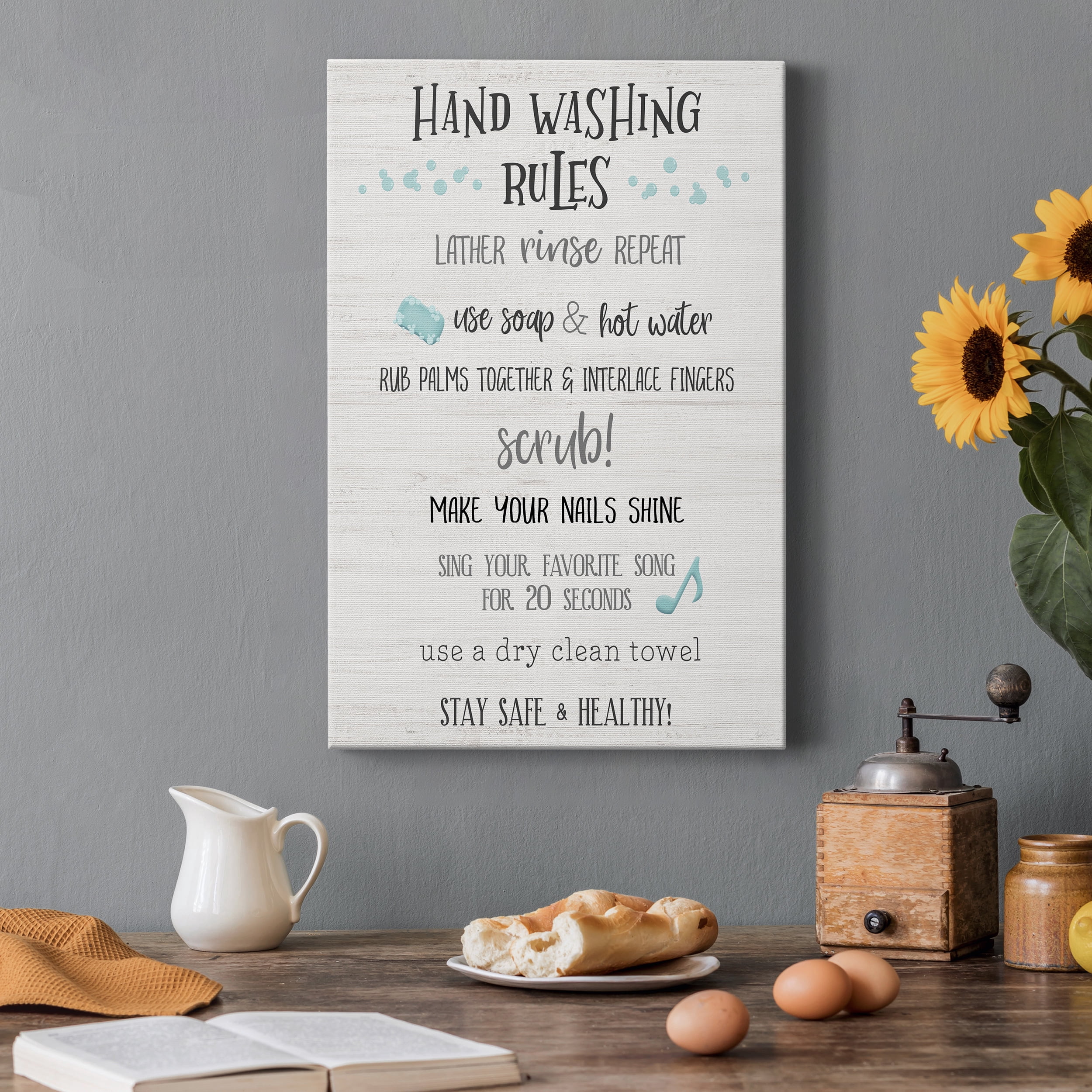 Stay Safe Rules Premium Gallery Wrapped Canvas - Ready to Hang - 8 x 12