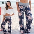 thumbnail image 1 of RWJDXD Pantalon de Plage Ample et Confortable pour Femmes, Imprimé Floral, Large, Mode Été, 1 of 7
