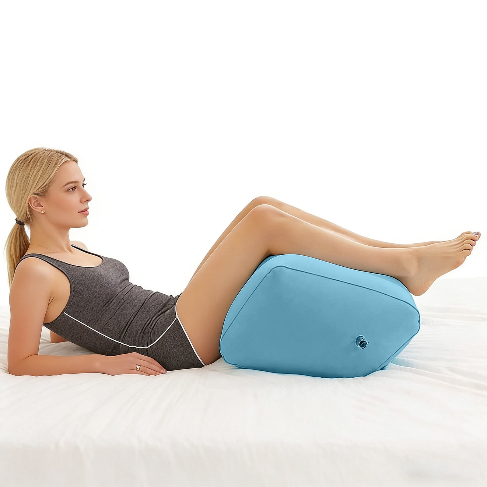 Inflatable Leg Elevation Pillow, Wedge Pillow for Sleeping, Portable Wedge Pillow, Improve Circulataion and Reduce Swelling, for Sleeping, Recovery
