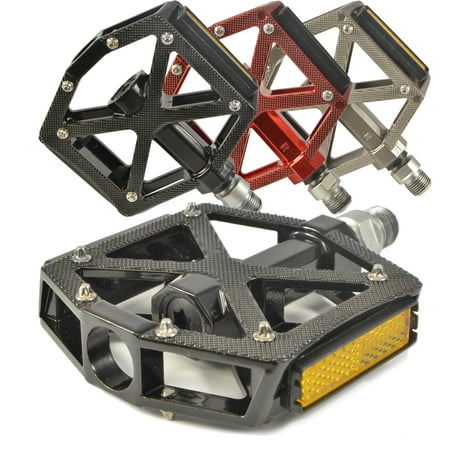 - Lumintrail PD-603S MTB BMX Road Mountain Bike Bicycle Platform Pedals Flat Alloy Sealed Bearing 9/16