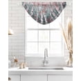 thumbnail image 4 of Waterfall Valances for Windows, Pink Teal Forest Kitchen Sheer Valance Curtains, Modern Oil Painting Art Rod Pocket Elegant Swag Valances for Living Room Bedroom, 47.2"x38.5", 1 Panel, 4 of 8