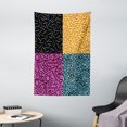 thumbnail image 1 of Indie Tapestry, Vintage Eighties Fashion Style Patterns Colorful Funky Pop Unusual Doodles Print, Wall Hanging for Bedroom Living Room Dorm Decor, 40W X 60L Inches, Multicolor, by Ambesonne, 1 of 2