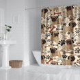 thumbnail image 2 of Pug and Footprint Shower Curtain 72"x72" ,Bathroom Decorative Shower Curtains Set with 12 Hooks,Modern Waterproof Washable Shower Curtain, 2 of 6