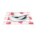 thumbnail image 3 of Ryvnso Placemats Set of 4 Strawberry on Checkered Dining Mats Heat-Resistant Non-Slip Washable Table Mat, 3 of 8