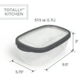 thumbnail image 2 of Totally Kitchen Rectangle Food Containers, Dark Grey, 20 Pcs, 2 of 10