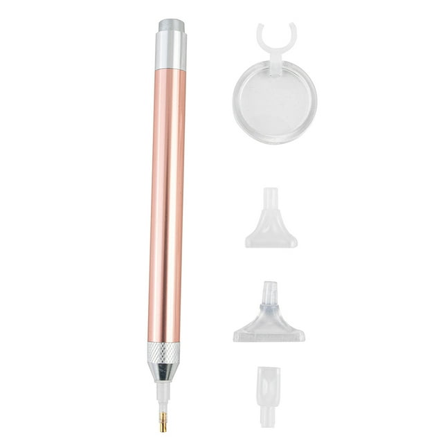 Stylo de Perceuse avec Loupe 4 Pcs Têtes de Perceuse pour Peinture Diamant