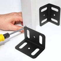 WHAMVOX 4Pcs Metal Brackets for Shelf L Shaped Bracket Heavy Duty Angle Brackets Corner Braces for Shelves Right Angle Bracket Metal Brackets