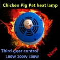 thumbnail image 3 of Walbest 5-100W Heating Lamp, Safe Chicken Coop Pet Heater Livestock Heat Lamp Tool,Cultivation Heating Lamp for Pet Chicken Livestock Heat Lamp Tool, Black E27, 3 of 6