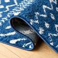 thumbnail image 6 of SAFAVIEH Tulum Merletta Moroccan Geometric Area Rug, 5' x 5' Round, Navy/Ivory, 6 of 8