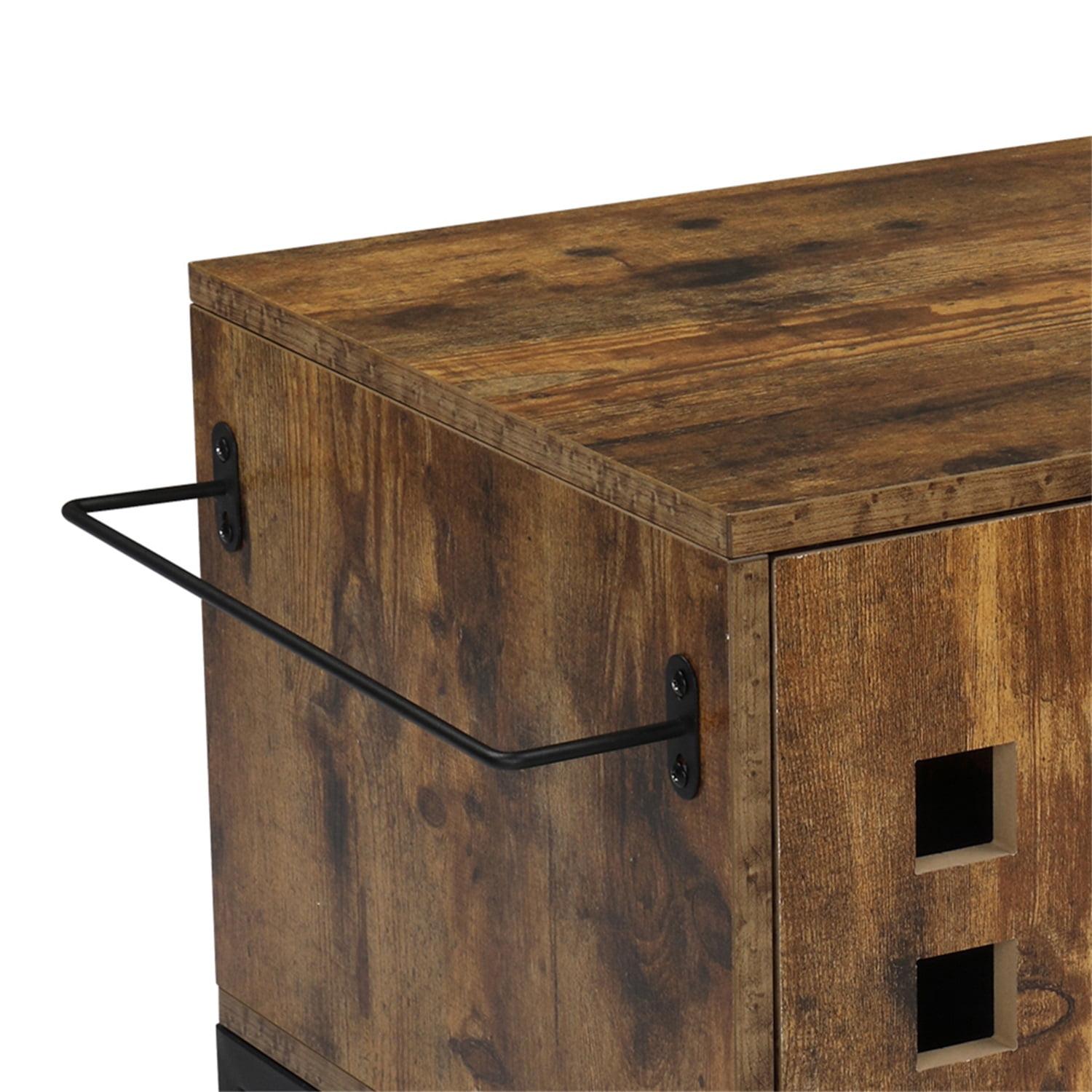 Pefilos 16" Wooden Cat Houses Enclosure Outside Shelter Animal Cage w/ Cushion and 6 Vents, Brown Pefilos 16" Wooden Cat Houses Enclosure Outside Shelter Animal Cage w/ Cushion and 6 Vents, Brown