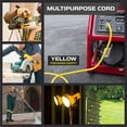 thumbnail image 7 of Iron Forge Cable Weatherproof 75 Ft Outdoor Extension Cord - 14/3 SJTW 13 Amp Heavy Duty Yellow Extension Cord 3 Prong - Lighted End, 7 of 7