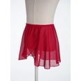 thumbnail image 5 of Yeahdor Kids Girls Ballet Dance Skirt Elastic Waistband Chiffon Veil Skirt Dancewear for Training Performance Costume Red 10-14, 5 of 7