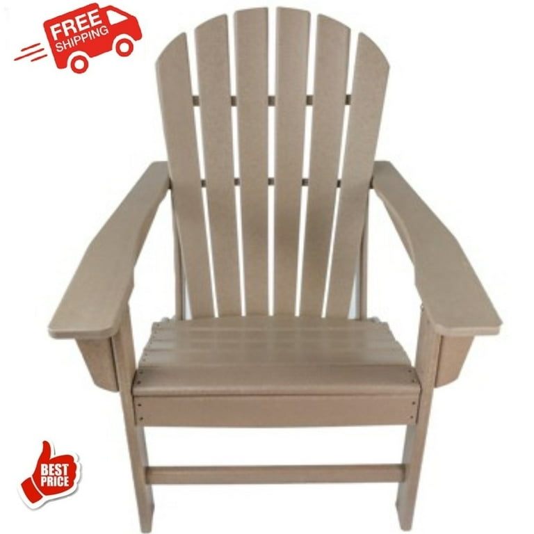 Modern Plastic Adirondack Chairs 350 lbs Capacity Load Plastic Resin Classic Outdoor Adirondack Chair for Patio Deck Garden Backyard 33.07 31.1 36.4