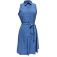 thumbnail image 4 of SMihono Robe Bohème d'Été pour Femmes Grande Taille Mode Femmes Col à Revers Décontractée Aguichant Imprimée Sans Manches Ample Robe Chemise, 4 of 6
