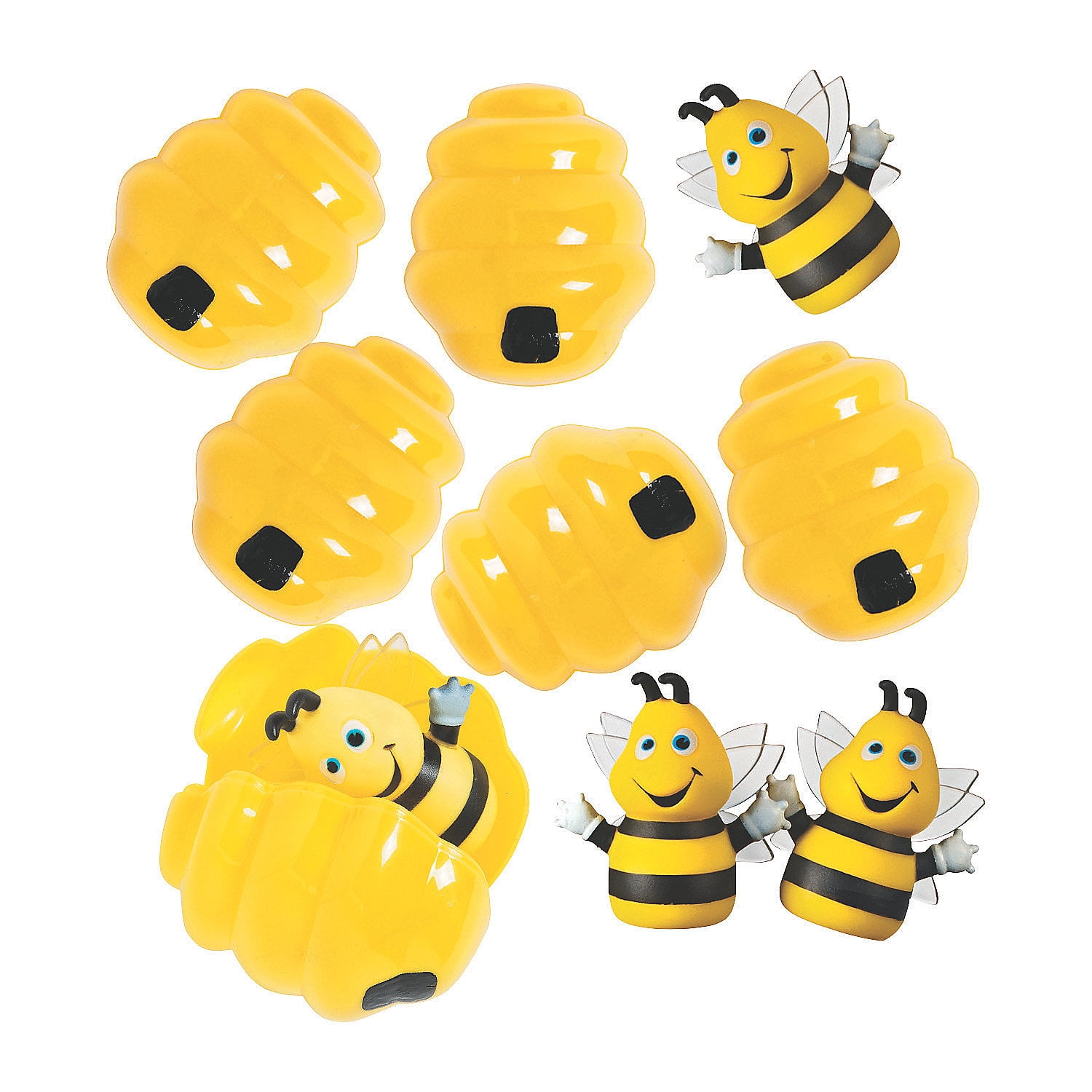 Busy Bee Finger Puppet Filled Easter Egg for Easter Filled Plastic Containers 12 Pieces Fun Express Pre Party Supplies Filled Party Favors Easter Pre