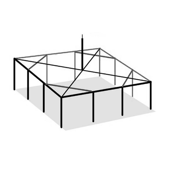 TentandTable 30' x 30' High Peak Outdoor Party Canopy Tent FRAME ONLY, White Waterproof