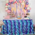 thumbnail image 7 of YOHAVEN Mesh Table Skirt 72.8"x30" for Wedding Birthday Party, Organza Party Decoration Table Cover for Home Holiday Christmas Events, Elegant Dessert Table Display, Party Supplies Decorations, 7 of 7