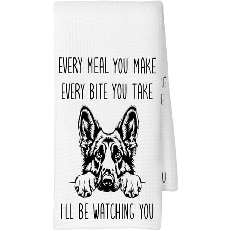 KKFEN-German Shepherd Kitchen Towels Dog Gifts for Women German Shepherd Gifts Dog Grandma Gift Tea Towels Kitchen Hand Towels 16x24 Inch for Bathroom Decor