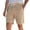 Khaki, variant on Mens Shorts Summer Casual Elastic Waist Lightweight Breathable Straight Leg Relaxed Fit Beach Shorts with Pockets