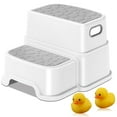 thumbnail image 1 of Taburete para niños pequeños, taburete de 2 escalones para niños con superficie antideslizante y base de goma, taburete para niños, taburete para hacer caca para el entrenamiento para ir al baño,, 1 of 7