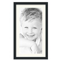 ArtToFrames 16x28" Matted Picture Frame with 12x24" Single Mat Photo Opening Framed in 1.25" Satin Black and 2" Chantilly Mat (FWM-3926-16x28)