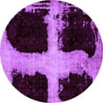 thumbnail image 1 of Ahgly Company Indoor Round Abstract Purple Modern Area Rugs, 8' Round, 1 of 4