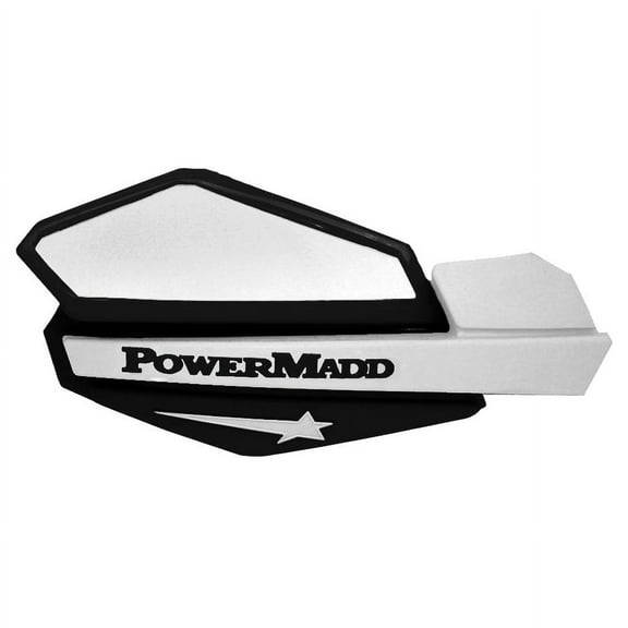 Powermadd Star Series Black/White MX Handguards w/Removable Vent Covers (34228)