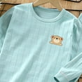 thumbnail image 4 of Girl & Women's Cotton Pajamas Set Long Sleeve Sleepwear Nightwear Soft Pjs Sets,breathable 6-12 Months 12-24 Months 2t 3t 4t 5t 6t 7t 8t 9t Children(Light Blue,5-6 Years), 4 of 4