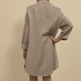 thumbnail image 5 of Cozyvia Women's Modern Swimsuit Cover Up Blouse, Solid Color Cotton Bathing Suit Coverup Button Down Beach Long Shirts with Pockets - Khaki XL, 5 of 6