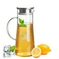 thumbnail image 1 of Glass Water Pitcher, Drip-Free Glass Pitcher with Lid, Glass Water Jug with Particular Coaster, 1 of 4