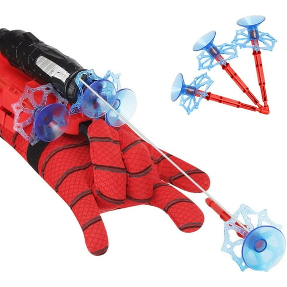 Spider - Man  Web Shooters with Gloves, Superheroes Wrist Launcher Toy, Funny Children Educational Toys, Party Cosplay Gift for Kids Nine Projectile