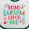 thumbnail image 4 of Inktastic Mimi and Papa Love Me Girls Baby Bib, 4 of 4