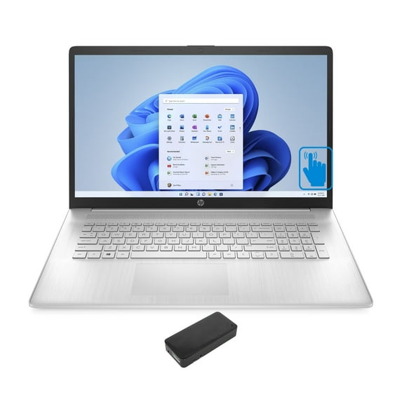 HP 17-cn2165cl Home/Business Laptop (Intel i7-1255U 10-Core, 17.3in 60Hz Touch HD+ (1600x900), Intel Iris Xe, 16GB RAM, 2TB PCIe SSD, Backlit KB, Win 11 Pro) with DV4K Dock