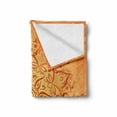 thumbnail image 2 of Lotus Soft Flannel Fleece Throw Blanket, Sun Pattern Ombre Effect Mandala Culture Print, Cozy Plush for Indoor and Outdoor Use, 50" x 60", Orange, by Ambesonne, 2 of 6