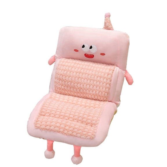 AYktou Cute Seat Cushion, 30×16 Inch Plush Doll Chair Pillows Office Sitting Waist Backrest Pad Car Seat Cushion, Warm Double-Sided Back Support Cushion Sofa Pillows for Home Chair Recliner
