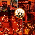 thumbnail image 4 of (4) Mini Orange Halloween String Lights for Indoor Home Bedroom Railings Wreaths Holiday Fun House Party Spooky Black Wire Light Centerpiece Decoration Supplies, 5ft Strands & CUSTOM Storage Carrier, 4 of 7