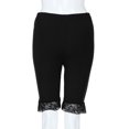 thumbnail image 5 of QHFBli Under Dress Leggings for Women Women's Plus Size Athletic Leggings with Decorative Lace Trim Mid Rise Stretch Fit Workout Trousers for, 5 of 7