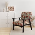 thumbnail image 2 of Designart "Nostalgic Florals In Red And Beige" Red Floral Upholstered Accent Chair - Cottage Arm Chair For Living Room, 2 of 7