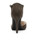 thumbnail image 2 of BLISSFUL STEP Women's Shoes Round Toe Stiletto Heel T-Strap Sandals Coffee 5.5, 2 of 7