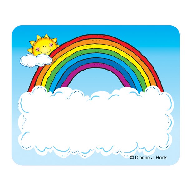 sun n rainbow name tags stickers walmart com