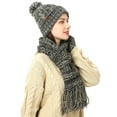 thumbnail image 1 of Women Fall Fashion Winter Knitted Scarf Warm Soft Touchscreen Texting for Cold Weather,Color:Black, 1 of 6