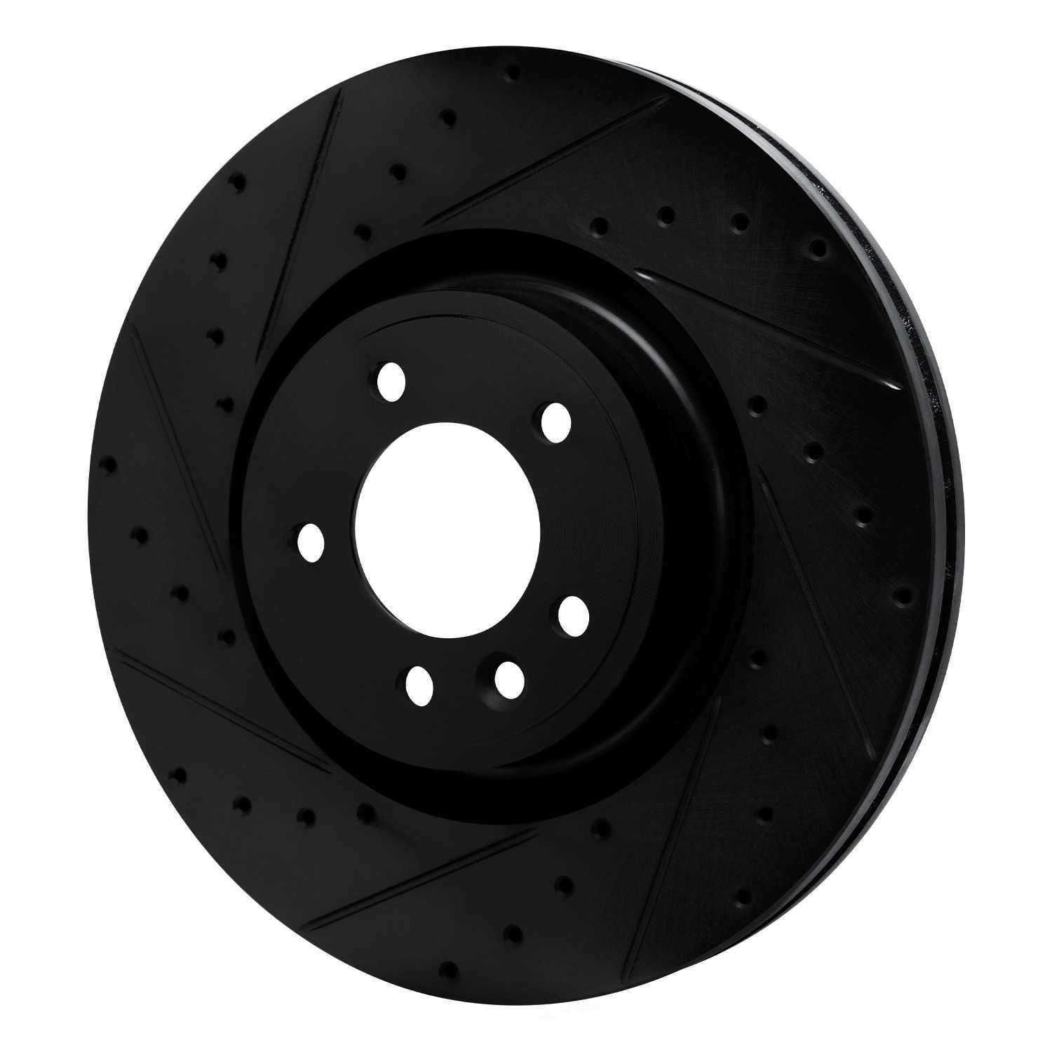 Dynamic Friction Company 633-11032L DFC Brake Rotor - Drilled And Slotted - Black