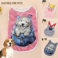 thumbnail image 2 of Loose Neck Dog Vest - Tear-Resistant Soft Polyester - Puppy Shirt Clothes for Outdoor, 2 of 8