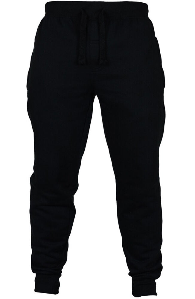 Mens Gym Slim Fit Trousers Tracksuit Bottoms Skinny Joggers Sweat Track Pants 