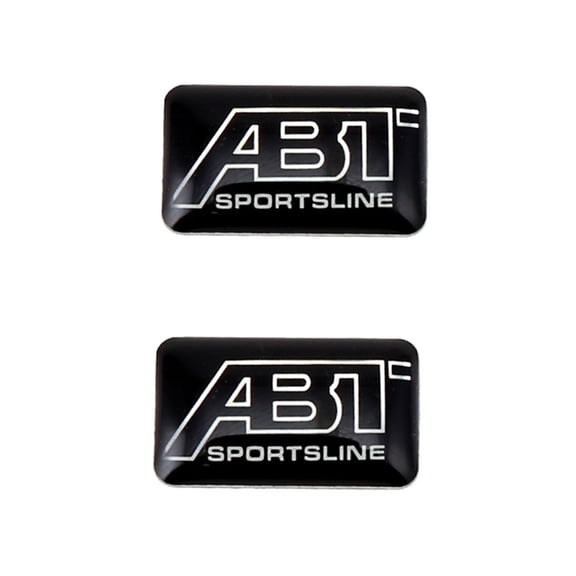 2 x 3D ABT Sports line Car Styling  Decorative Glue Decals Badges Adhesive Stickers Emblems Custom Motor Accessories