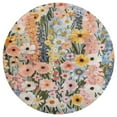 thumbnail image 3 of Floral Colorful Flower Floral Medallion Round Rug - Small Round Area Rug, Soft Non-Slip Machine Washable Bedroom Mat Indoor Accent Entry Carpet for Office Desk Dorm Hallway, 3 of 6
