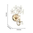 thumbnail image 3 of The Lighting Store Rosa 1 Light Champagne Daisy Flower Glass Crystal Wall Sconce - 9.6 inches in W x 14 inches in H x 9.3 inches in D, 3 of 5