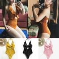 thumbnail image 3 of Women One-Piece Ruffles Bikini Monokini Push Up Padded Swimsuit Swimwear, 3 of 5